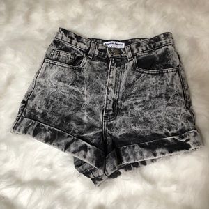 American apparel high waist denim shorts